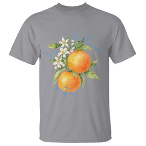 La Dolce Vita Oranges T Shirt Romantic Italian Citrus Blossom Mediterranean Charm TS02 Sport Gray Print Your Wear