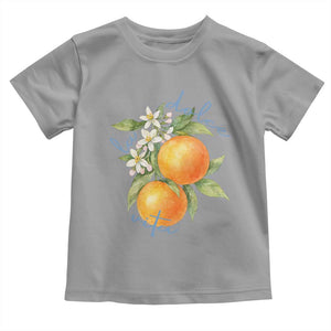 La Dolce Vita Oranges Toddler T Shirt Romantic Italian Citrus Blossom Mediterranean Charm TS02 Sport Gray Print Your Wear
