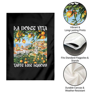 La Dolce Vita Taste Like Lemons Garden Flag Retro Italian Village Citrus Summer Wanderlusters TS02 Print Your Wear