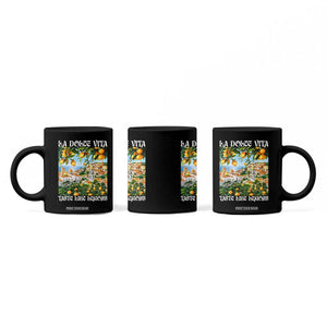 La Dolce Vita Taste Like Lemons Coffee Mug Retro Italian Village Citrus Summer Wanderlusters TS02 Print Your Wear