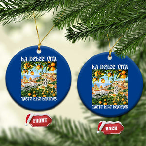La Dolce Vita Taste Like Lemons Ceramic Ornament Retro Italian Village Citrus Summer Wanderlusters TS02 1pc Blue Print Your Wear