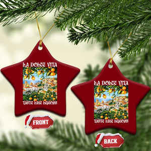 La Dolce Vita Taste Like Lemons Ceramic Ornament Retro Italian Village Citrus Summer Wanderlusters TS02 Print Your Wear