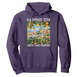 La Dolce Vita Taste Like Lemons Hoodie Retro Italian Village Citrus Summer Wanderlusters TS02 Purple Print Your Wear