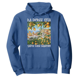 La Dolce Vita Taste Like Lemons Hoodie Retro Italian Village Citrus Summer Wanderlusters TS02 Royal Blue Print Your Wear