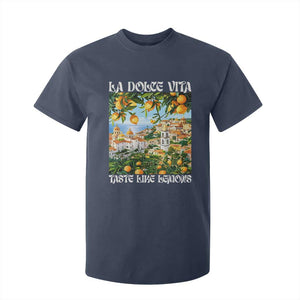La Dolce Vita Taste Like Lemons T Shirt For Kid Retro Italian Village Citrus Summer Wanderlusters TS02 Navy Print Your Wear