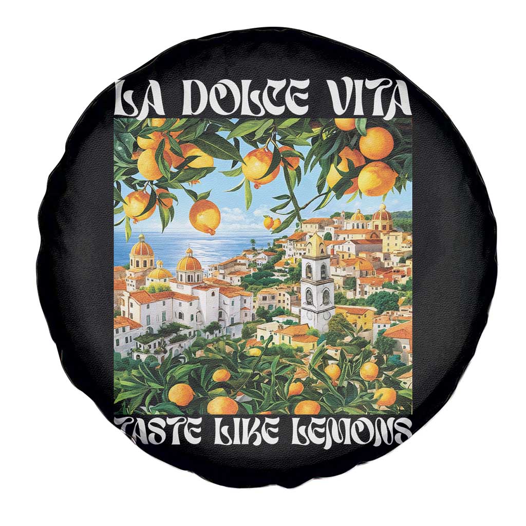 La Dolce Vita Taste Like Lemons Spare Tire Cover Retro Italian Village Citrus Summer Wanderlusters TS02 Print Your Wear