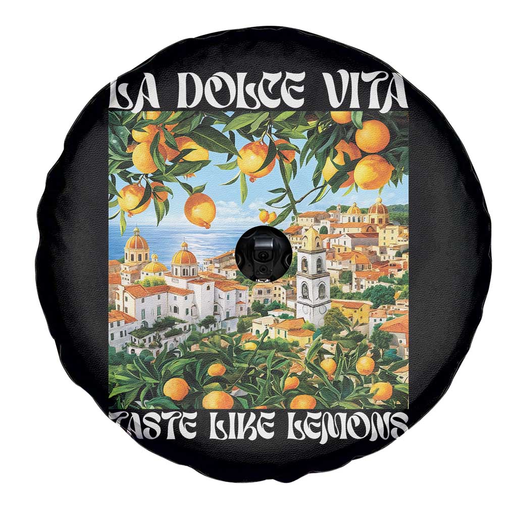 La Dolce Vita Taste Like Lemons Spare Tire Cover Retro Italian Village Citrus Summer Wanderlusters TS02 Print Your Wear