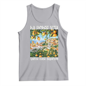 La Dolce Vita Taste Like Lemons Tank Top Retro Italian Village Citrus Summer Wanderlusters TS02 Athletic Heather Print Your Wear