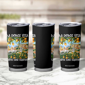 La Dolce Vita Taste Like Lemons Tumbler Cup Retro Italian Village Citrus Summer Wanderlusters TS02 Print Your Wear