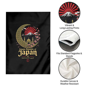 Islamic Republic of Japan Aesthetic Graphic Garden Flag Mount Fuji Mosque Cultural Fusion TS02 Print Your Wear