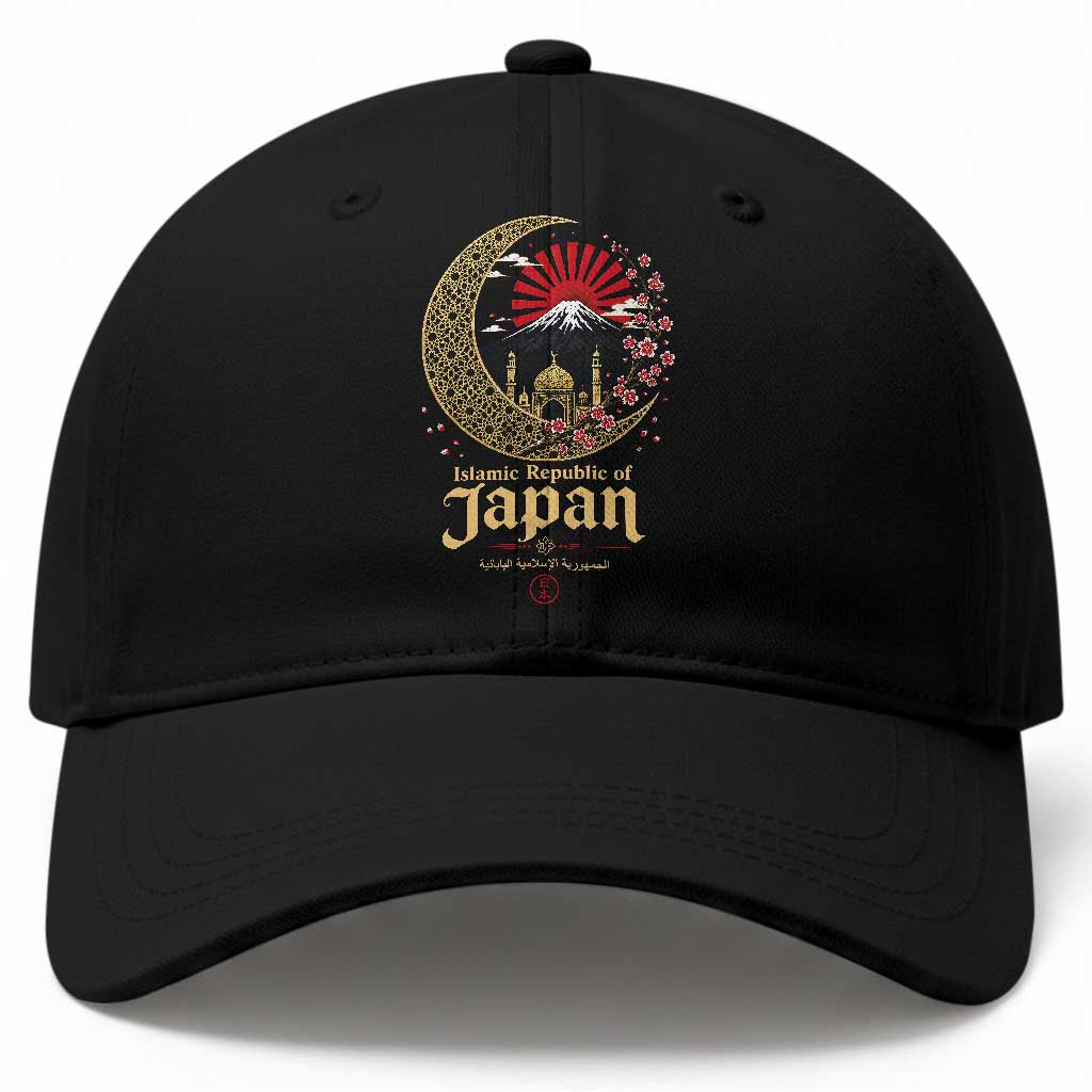 Islamic Republic of Japan Aesthetic Graphic Baseball Cap Mount Fuji Mosque Cultural Fusion TS02 Print Your Wear