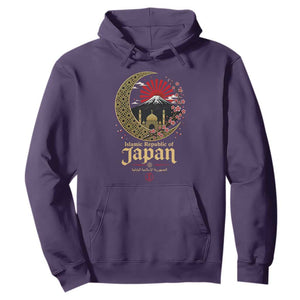 Islamic Republic of Japan Aesthetic Graphic Hoodie Mount Fuji Mosque Cultural Fusion