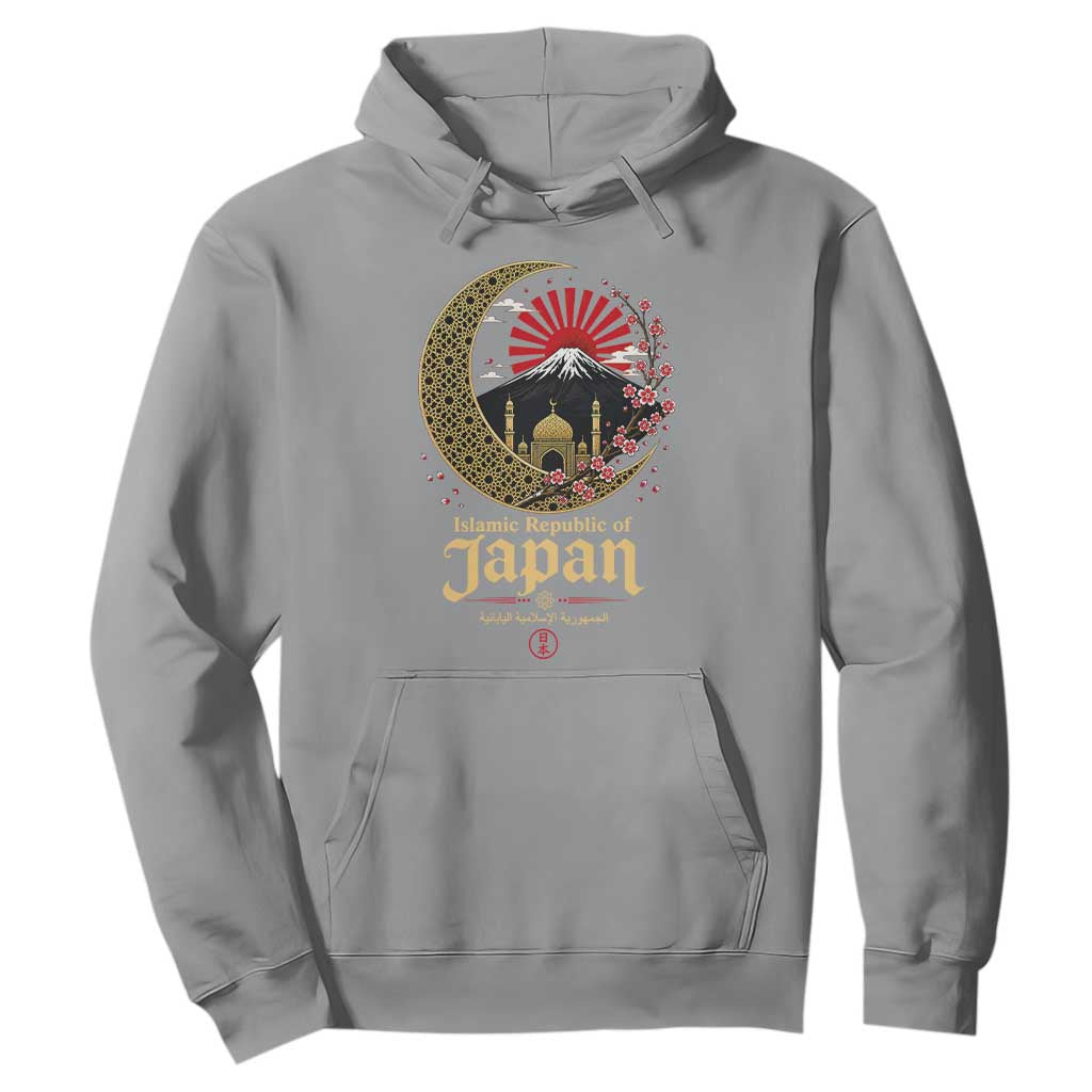 Islamic Republic of Japan Aesthetic Graphic Hoodie Mount Fuji Mosque Cultural Fusion