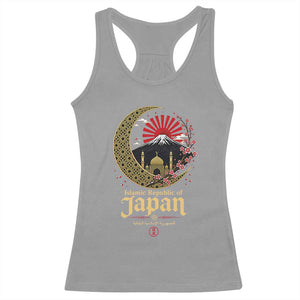 Islamic Republic of Japan Aesthetic Graphic Racerback Tank Top Mount Fuji Mosque Cultural Fusion