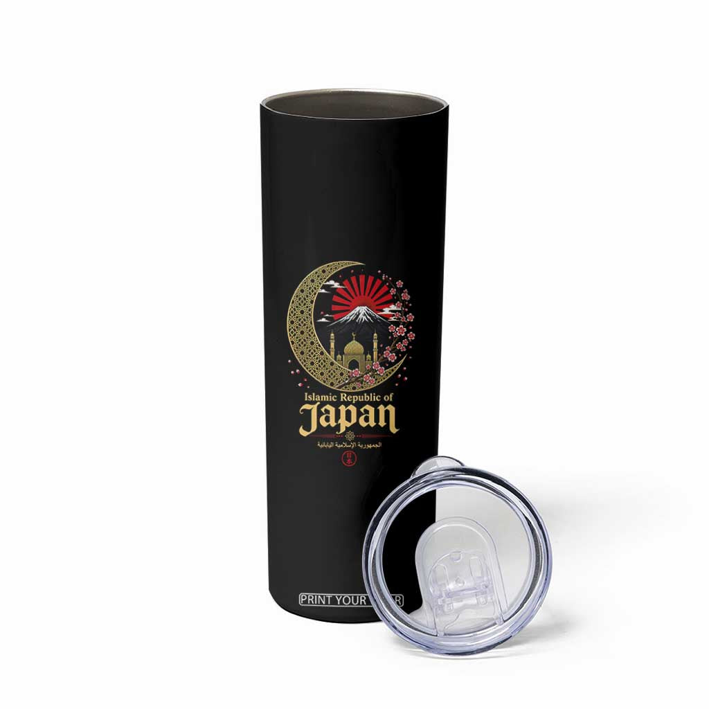 Islamic Republic of Japan Aesthetic Graphic Skinny Tumbler Mount Fuji Mosque Cultural Fusion TS02 Print Your Wear