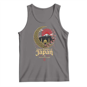 Islamic Republic of Japan Aesthetic Graphic Tank Top Mount Fuji Mosque Cultural Fusion