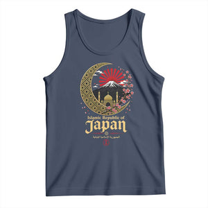 Islamic Republic of Japan Aesthetic Graphic Tank Top Mount Fuji Mosque Cultural Fusion