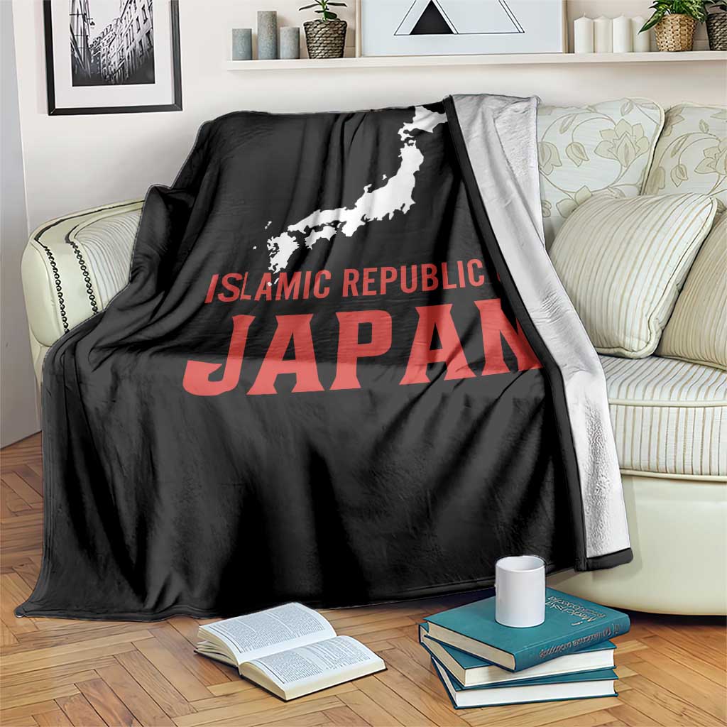 Islamic Republic of Japan Country Map Graphic Throw Blanket Viral Political Satire Meme TS02 Print Your Wear