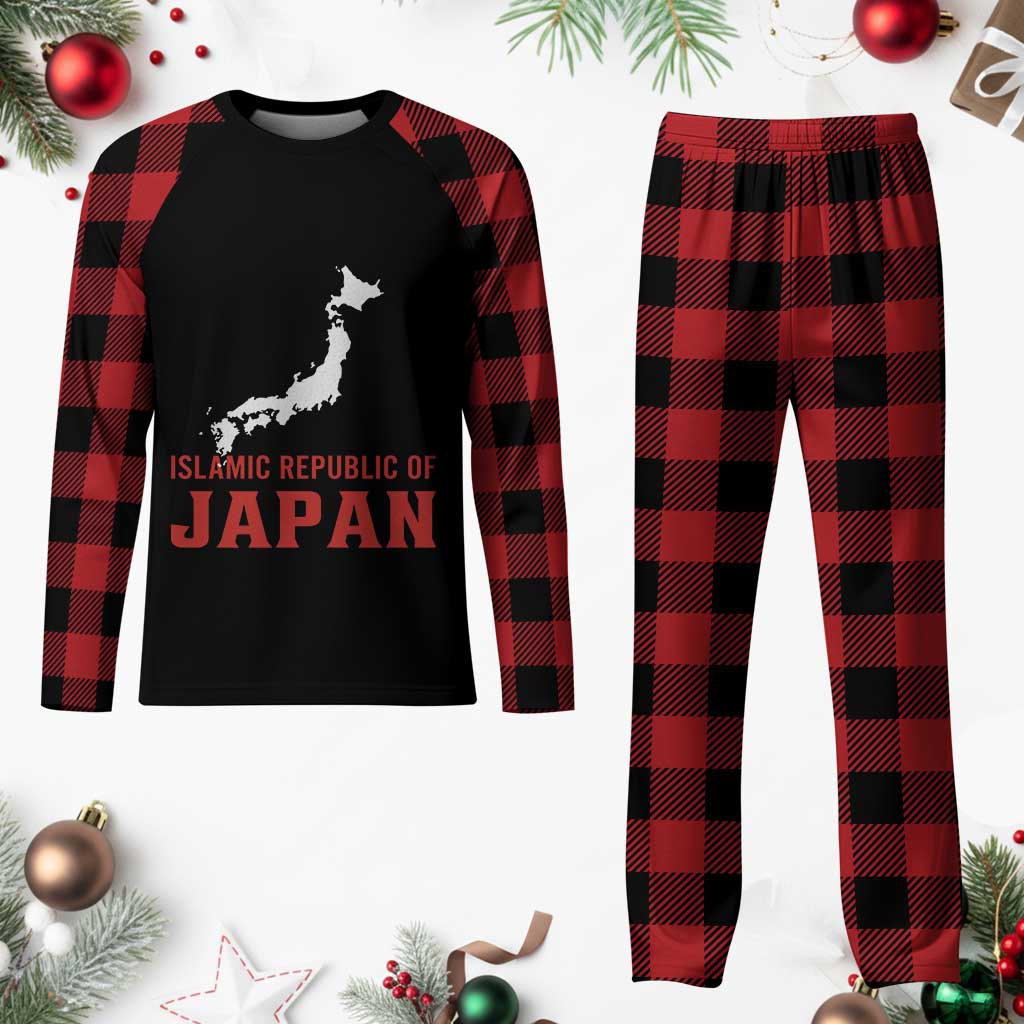 Islamic Republic of Japan Country Map Graphic Plaid Pajama Set Viral Political Satire Meme