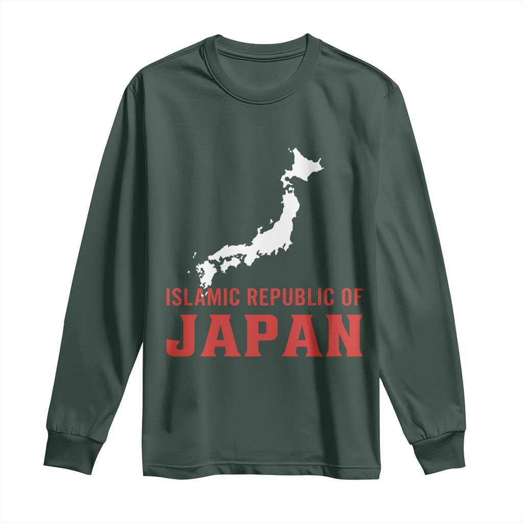 Islamic Republic of Japan Country Map Graphic Long Sleeve Shirt Viral Political Satire Meme