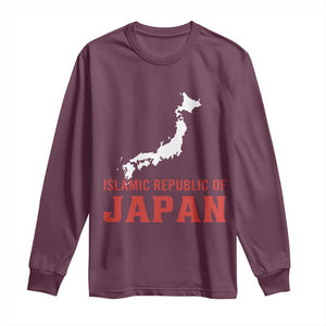 Islamic Republic of Japan Country Map Graphic Long Sleeve Shirt Viral Political Satire Meme
