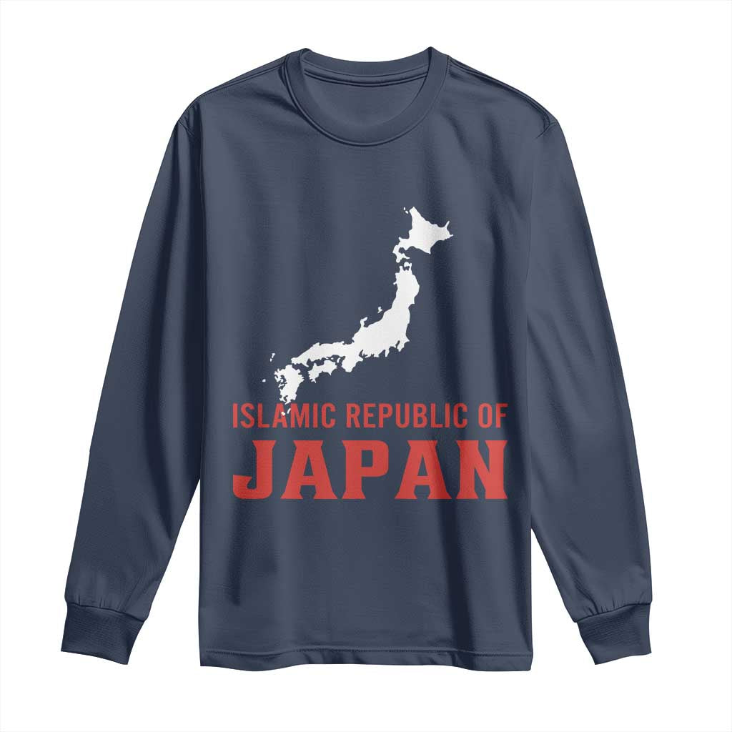 Islamic Republic of Japan Country Map Graphic Long Sleeve Shirt Viral Political Satire Meme