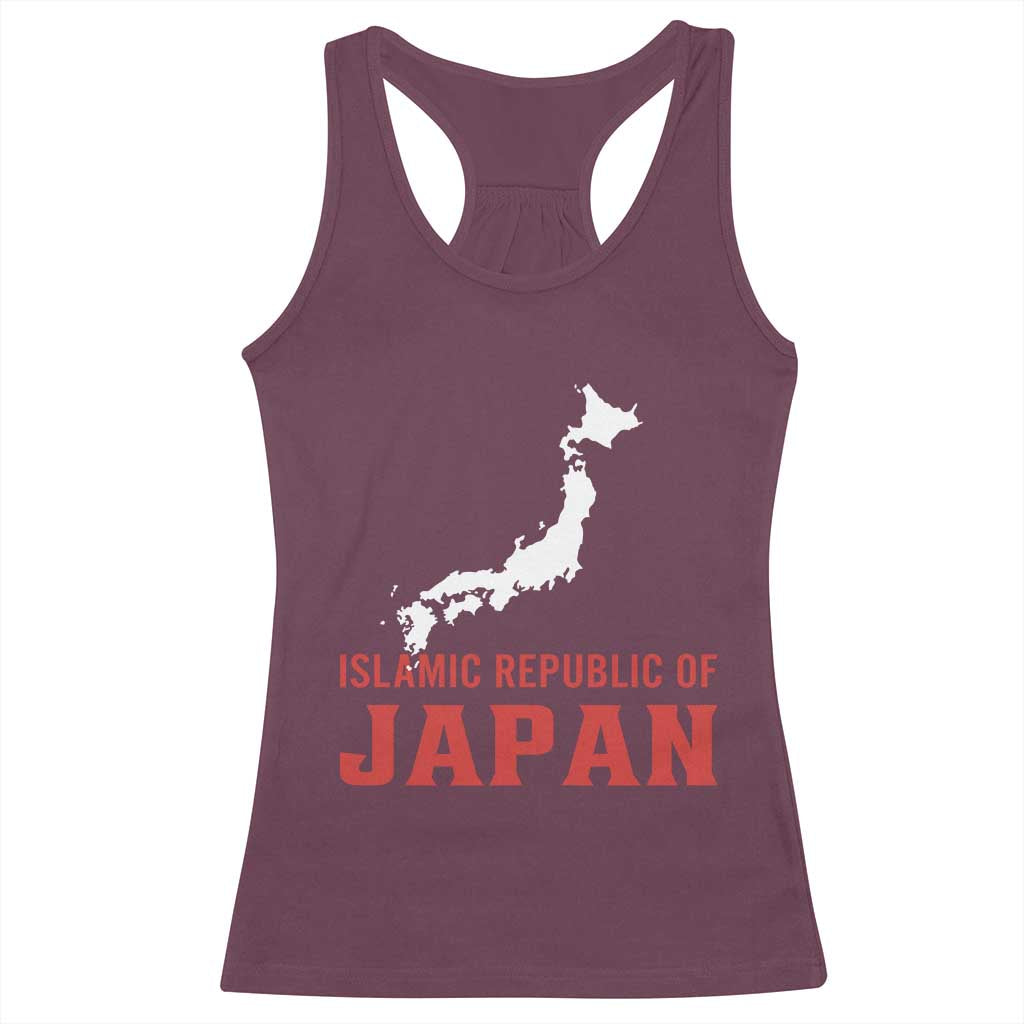 Islamic Republic of Japan Country Map Graphic Racerback Tank Top Viral Political Satire Meme