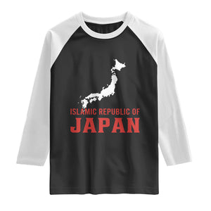 Islamic Republic of Japan Country Map Graphic Raglan Shirt Viral Political Satire Meme