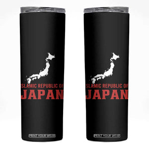 Islamic Republic of Japan Country Map Graphic Skinny Tumbler Viral Political Satire Meme TS02 Black Print Your Wear