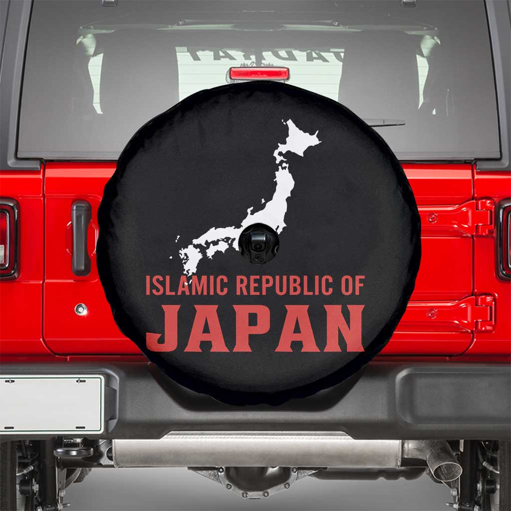 Islamic Republic of Japan Country Map Graphic Spare Tire Cover Viral Political Satire Meme TS02 Black Print Your Wear