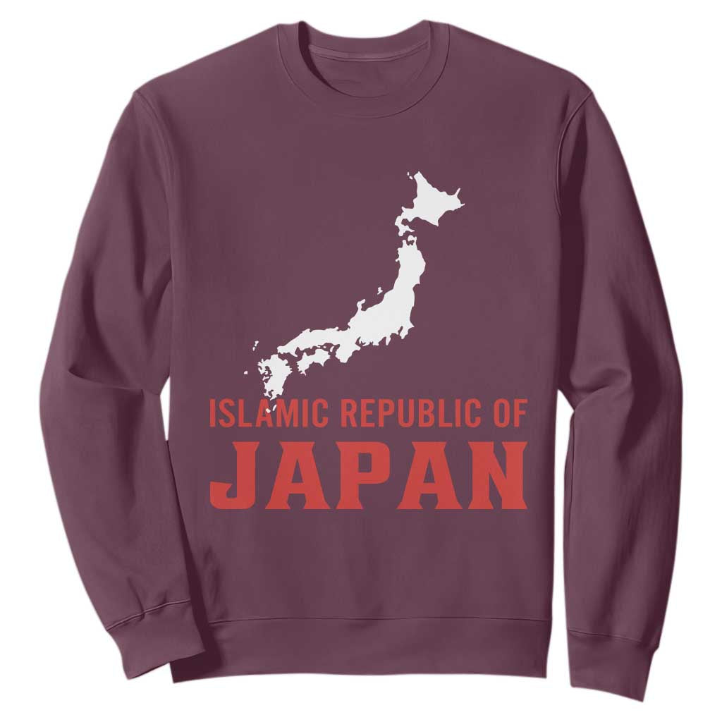 Islamic Republic of Japan Country Map Graphic Sweatshirt Viral Political Satire Meme