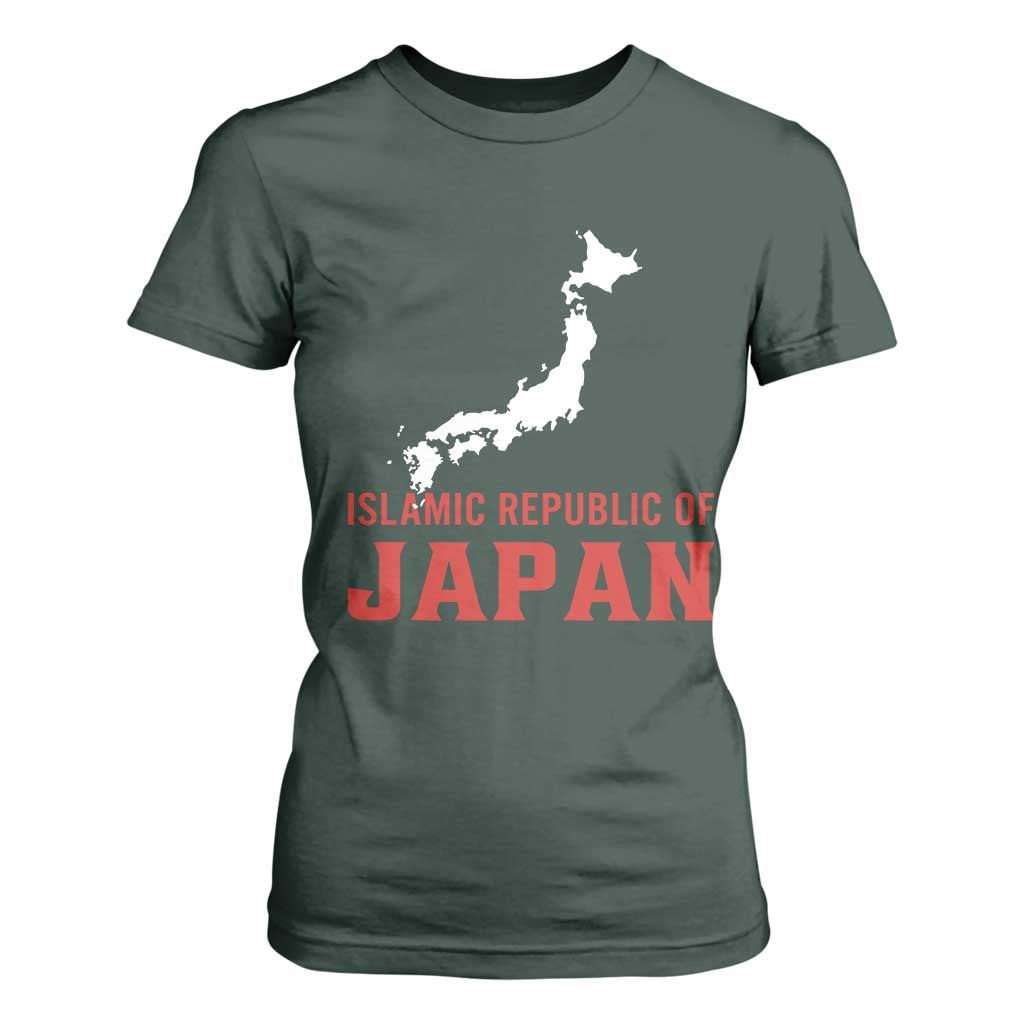 Islamic Republic of Japan Country Map Graphic T Shirt For Women Viral Political Satire Meme