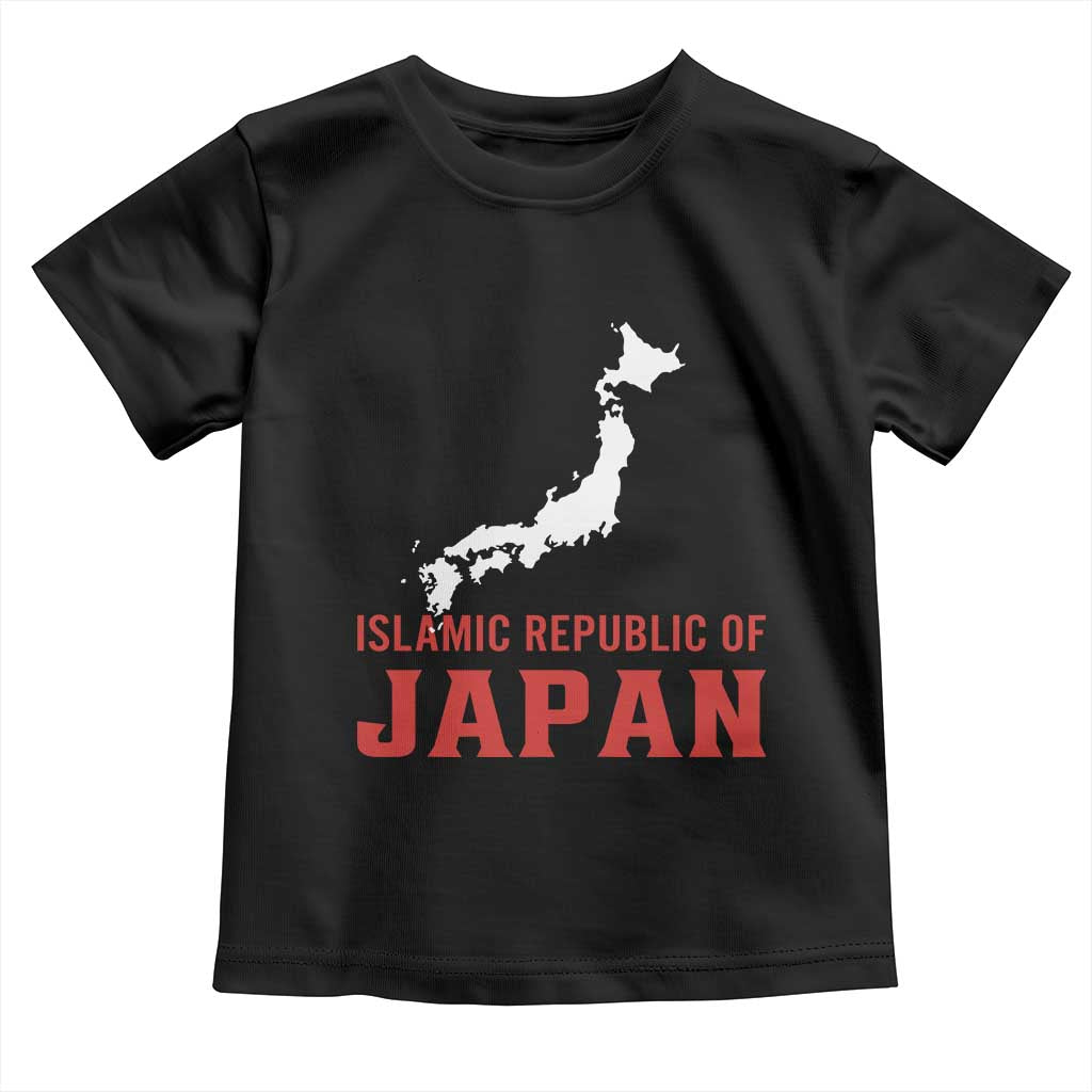 Islamic Republic of Japan Country Map Graphic Toddler T Shirt Viral Political Satire Meme TS02 Black Print Your Wear