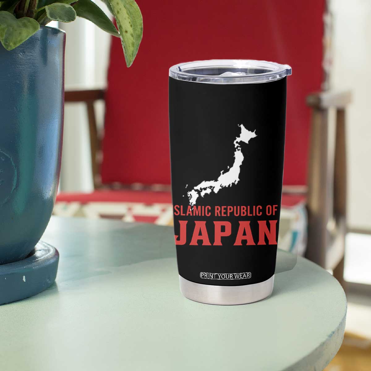 Islamic Republic of Japan Country Map Graphic Tumbler Cup Viral Political Satire Meme TS02 Print Your Wear