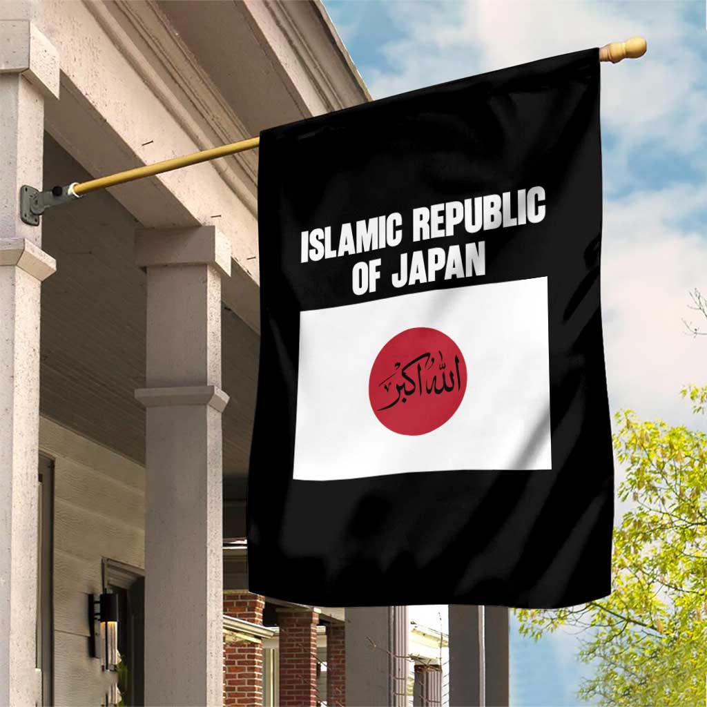 Islamic Republic of Japan Arabic Calligraphy Flag Garden Flag Allahu Akbar Presidential Gaffe Satirical TS02 Print Your Wear