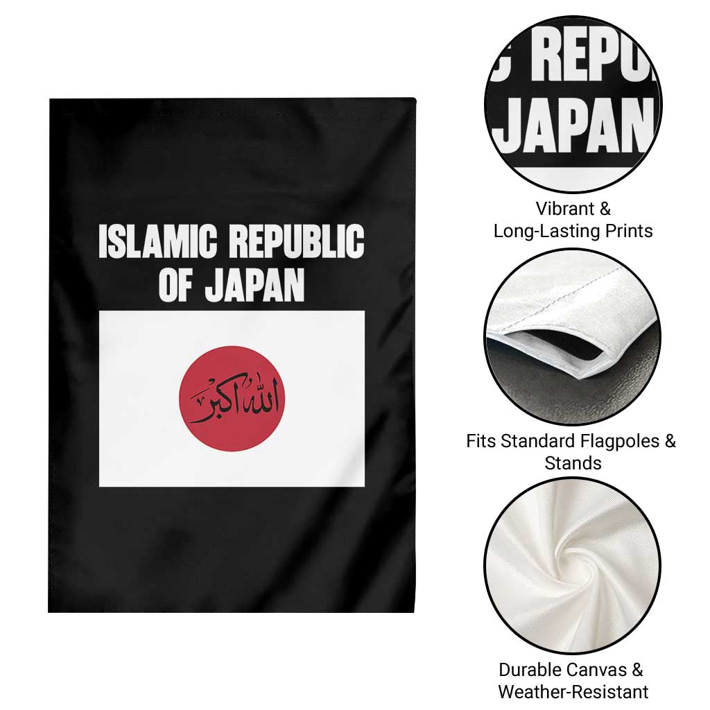 Islamic Republic of Japan Arabic Calligraphy Flag Garden Flag Allahu Akbar Presidential Gaffe Satirical TS02 Print Your Wear