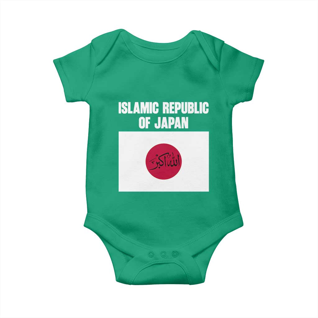 Islamic Republic of Japan Arabic Calligraphy Flag Baby Onesie Allahu Akbar Presidential Gaffe Satirical