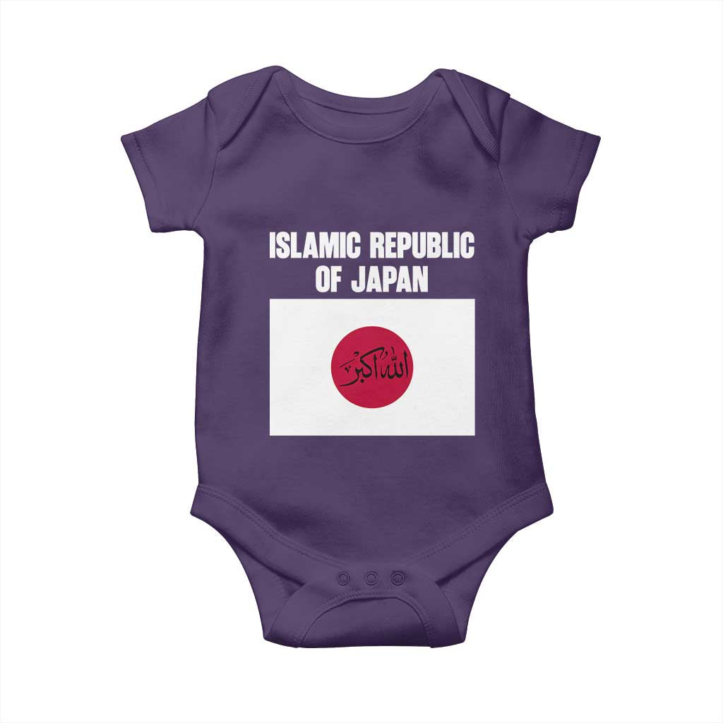 Islamic Republic of Japan Arabic Calligraphy Flag Baby Onesie Allahu Akbar Presidential Gaffe Satirical