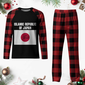 Islamic Republic of Japan Arabic Calligraphy Flag Plaid Pajama Set Allahu Akbar Presidential Gaffe Satirical