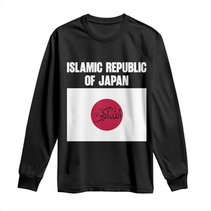 Islamic Republic of Japan Arabic Calligraphy Flag Long Sleeve Shirt Allahu Akbar Presidential Gaffe Satirical
