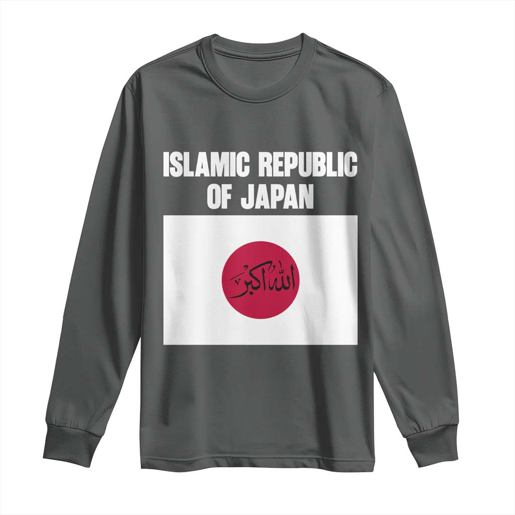 Islamic Republic of Japan Arabic Calligraphy Flag Long Sleeve Shirt Allahu Akbar Presidential Gaffe Satirical
