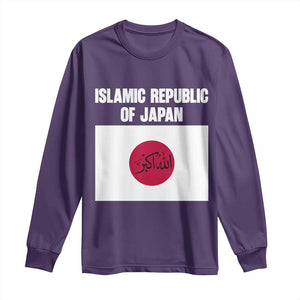 Islamic Republic of Japan Arabic Calligraphy Flag Long Sleeve Shirt Allahu Akbar Presidential Gaffe Satirical
