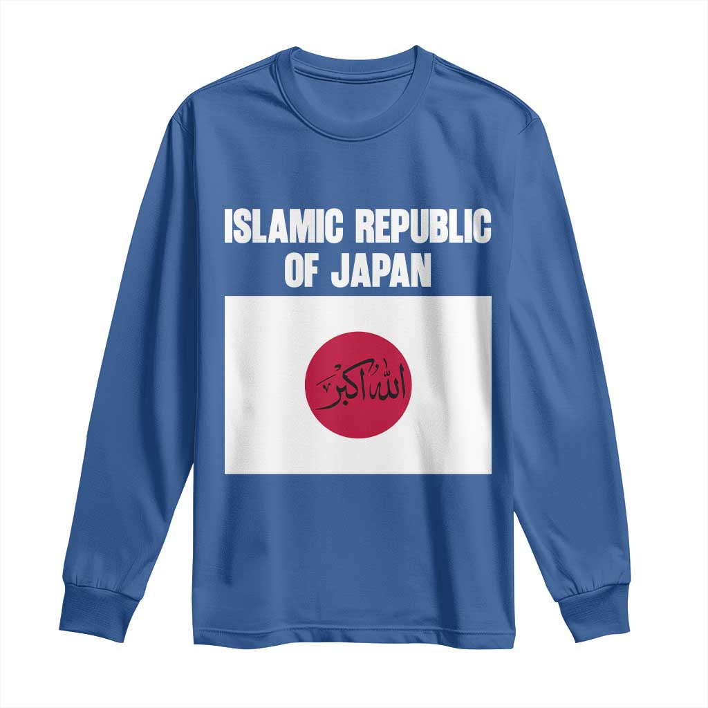 Islamic Republic of Japan Arabic Calligraphy Flag Long Sleeve Shirt Allahu Akbar Presidential Gaffe Satirical