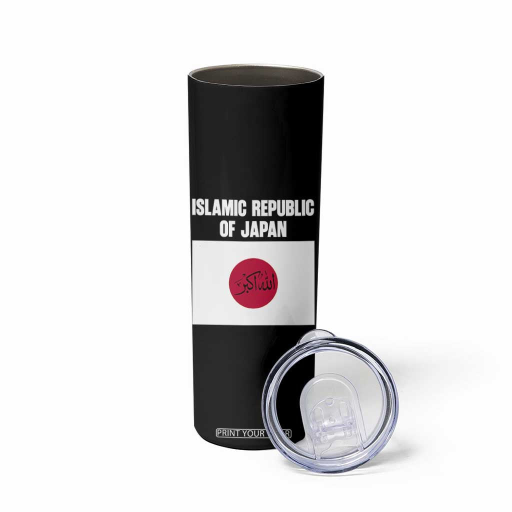 Islamic Republic of Japan Arabic Calligraphy Flag Skinny Tumbler Allahu Akbar Presidential Gaffe Satirical TS02 Print Your Wear