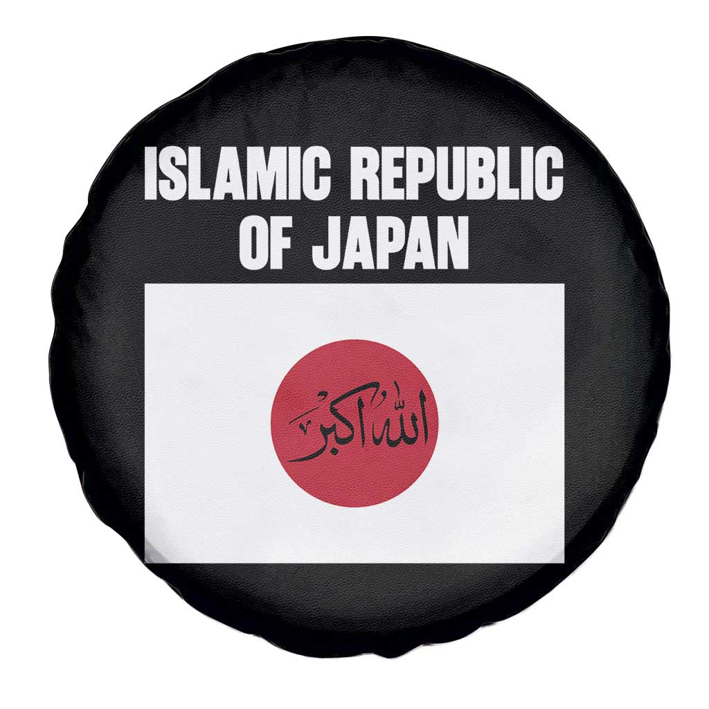 Islamic Republic of Japan Arabic Calligraphy Flag Spare Tire Cover Allahu Akbar Presidential Gaffe Satirical TS02 Print Your Wear
