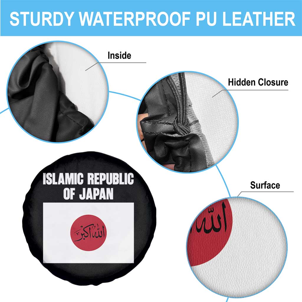 Islamic Republic of Japan Arabic Calligraphy Flag Spare Tire Cover Allahu Akbar Presidential Gaffe Satirical TS02 Print Your Wear