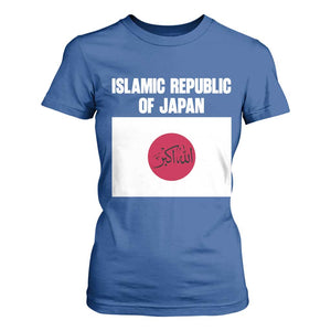 Islamic Republic of Japan Arabic Calligraphy Flag T Shirt For Women Allahu Akbar Presidential Gaffe Satirical