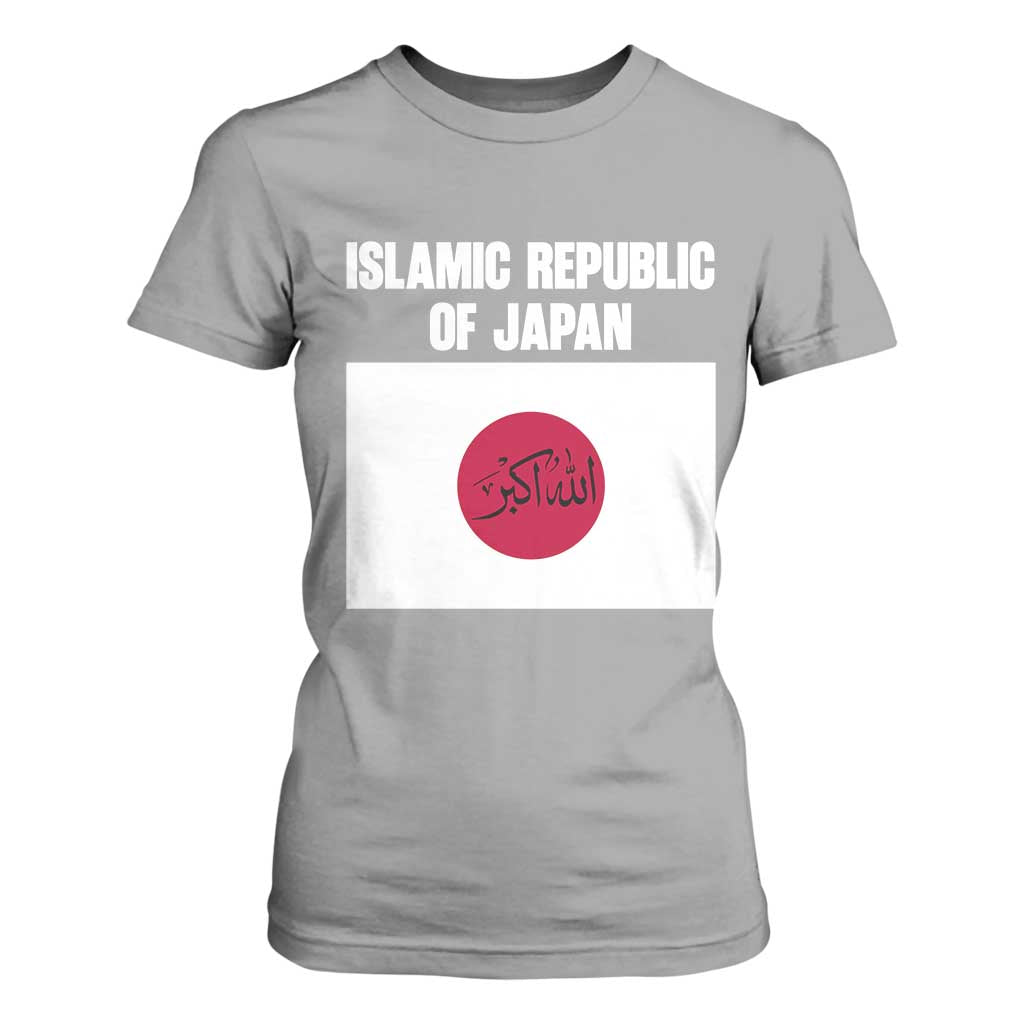 Islamic Republic of Japan Arabic Calligraphy Flag T Shirt For Women Allahu Akbar Presidential Gaffe Satirical