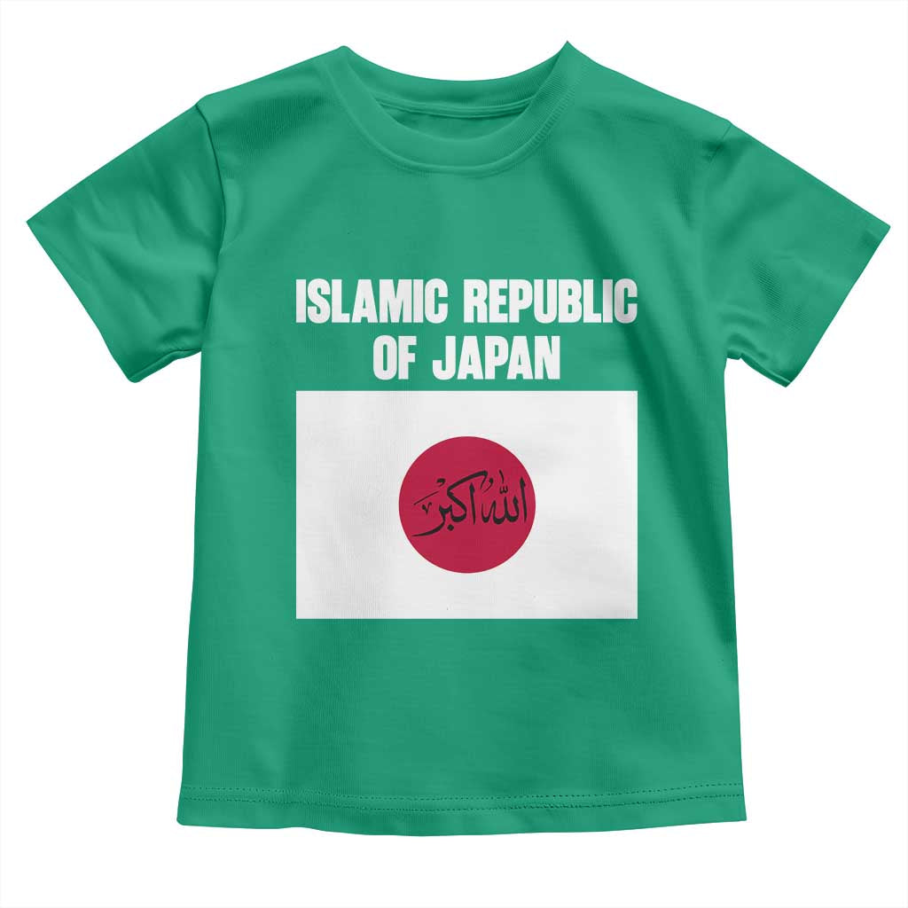 Islamic Republic of Japan Arabic Calligraphy Flag Toddler T Shirt Allahu Akbar Presidential Gaffe Satirical