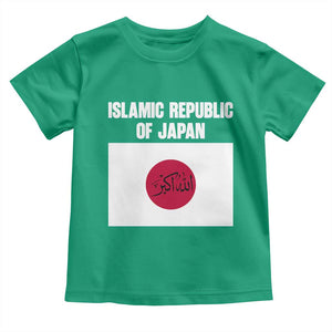 Islamic Republic of Japan Arabic Calligraphy Flag Toddler T Shirt Allahu Akbar Presidential Gaffe Satirical